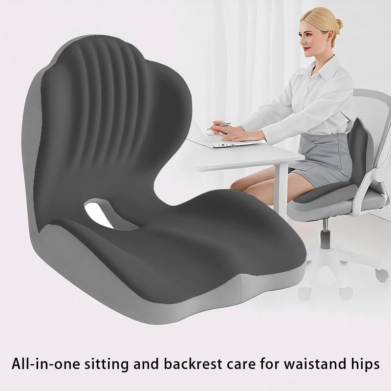 Anti-Slip Memory Foam Seat Cushion, Office and Driving Back Support Cushion, Ergonomic Design, Helps Relieve Body Support Pressure, Priced under $50.