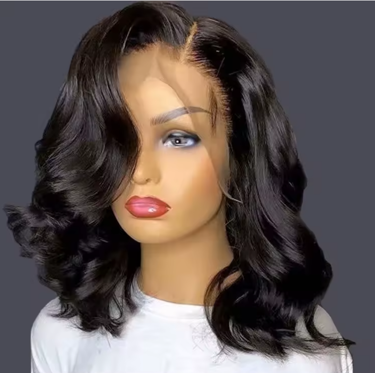 Bob 180 Density Virgin Curly HD Full Lace Frontal Wig Natural Human Hair