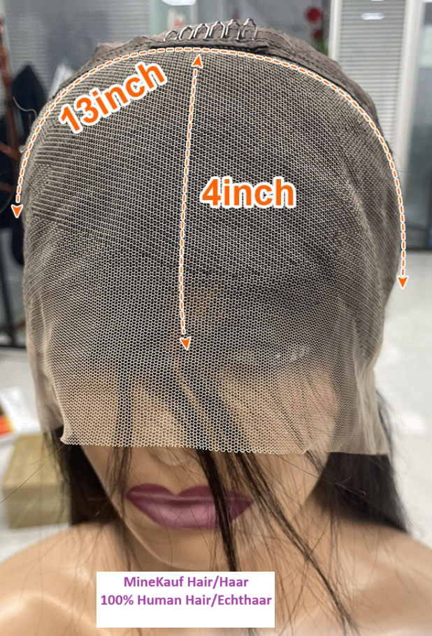 100% Human Hair Fringe Style 13X4 18 inches  180 density wig