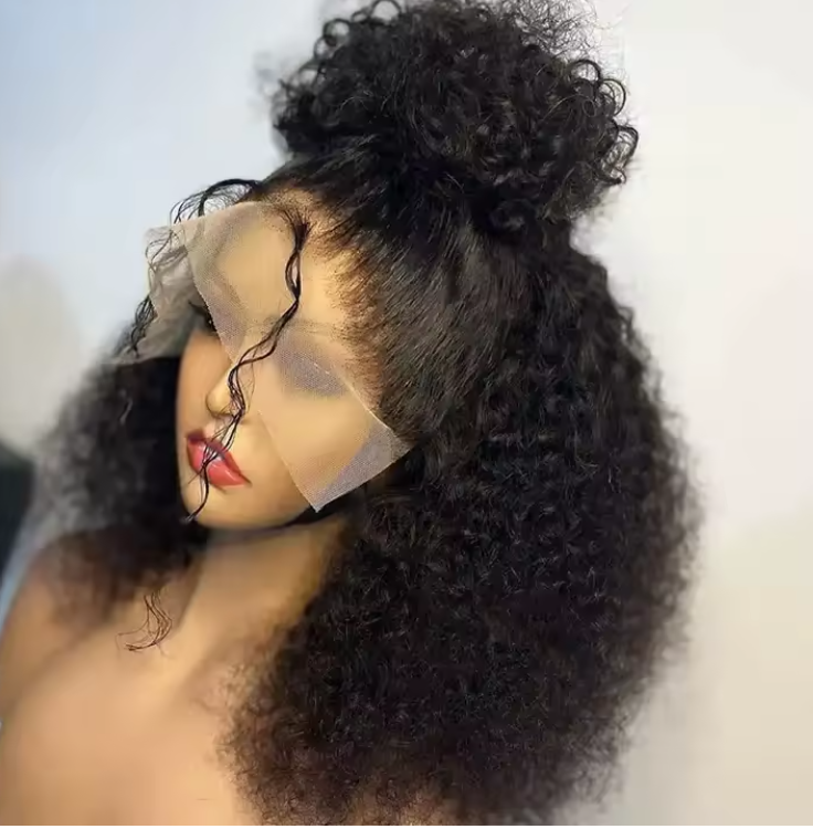 Bob 180 Density Virgin Curly HD Full Lace Frontal Wig Natural Human Hair