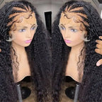 180 % Dichte, unbehandelte indische Echthaarperücke, kleberlose Full-HD-Spitzenfrontperücke, vorgezupftes, geflochtenes Haar mit intakter Schuppenschicht.