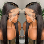 100% REAL HUMAN HAIR Bone Straight Lace Wig | Hd Lace Frontal Wigs Transparent Lace Wig | Natural Lace Front Wig