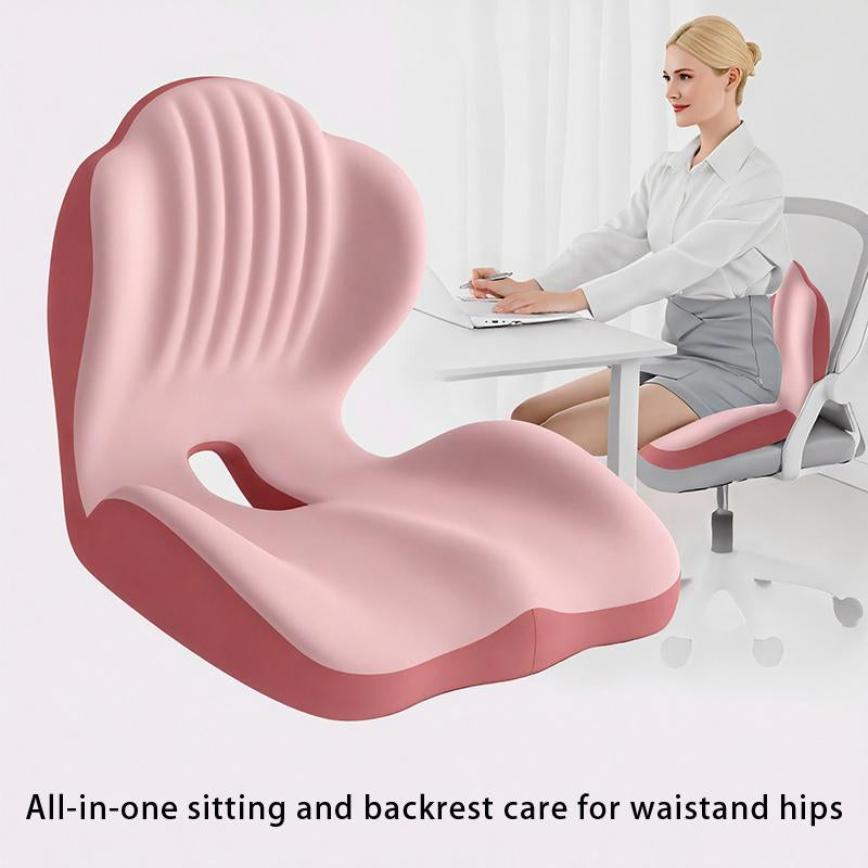 Anti-Slip Memory Foam Seat Cushion, Office and Driving Back Support Cushion, Ergonomic Design, Helps Relieve Body Support Pressure, Priced under $50.