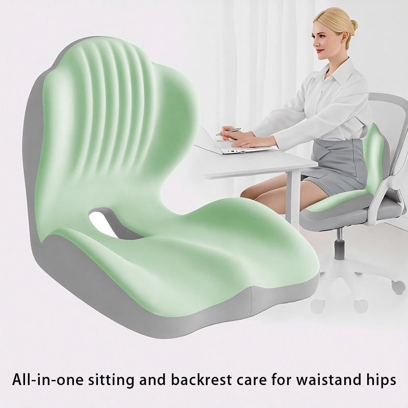 Anti-Slip Memory Foam Seat Cushion, Office and Driving Back Support Cushion, Ergonomic Design, Helps Relieve Body Support Pressure, Priced under $50.