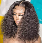 Bob 180 Density Virgin Curly HD Full Lace Frontal Wig Natural Human Hair