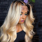 180% density 613 Ombre Blonde 100% Human Hair Wig | 13x4 HD Lace Frontal Wig Glueless