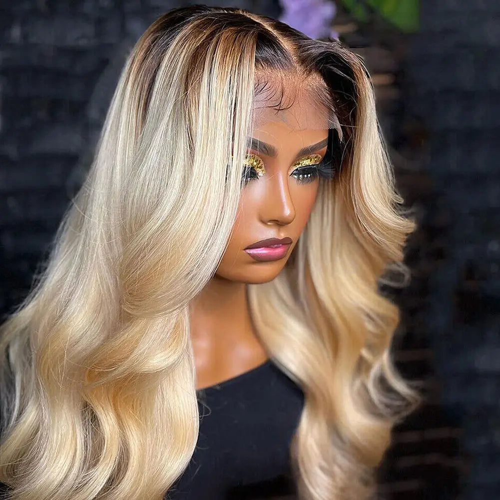 180% density 613 Ombre Blonde 100% Human Hair Wig | 13x4 HD Lace Frontal Wig Glueless