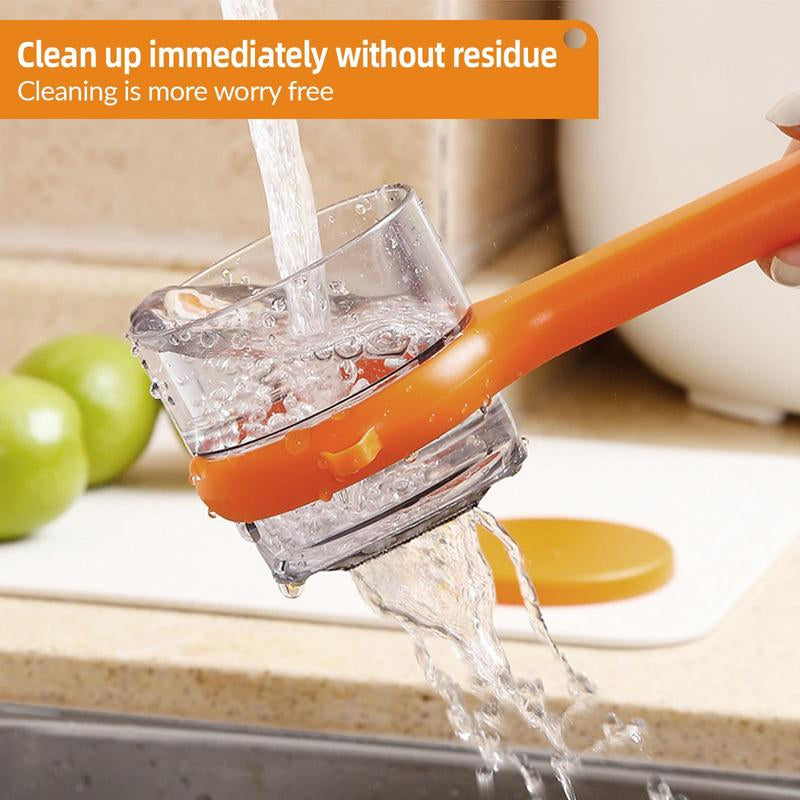 Peeling Knife with Storage Box, Upgrade Vegetable Peeler with Storage Bucket, Ergonomic Non-Slip Handle Stainless Steel Swivel Vegetable Peeler for Fruit Carrot Veggie Potatoes Peeler (Orange)