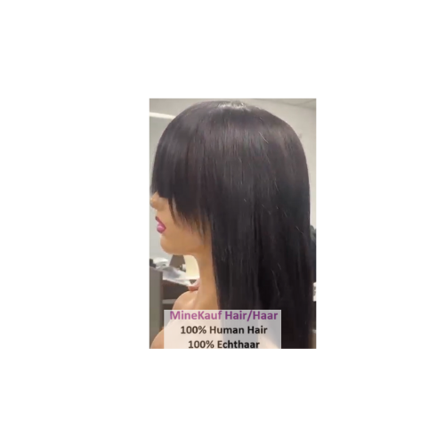 100% Human Hair Fringe Style 13X4 18 inches  180 density wig