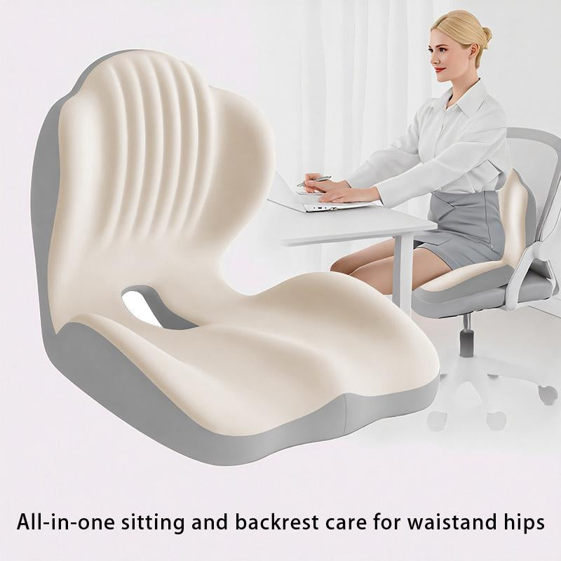 Anti-Slip Memory Foam Seat Cushion, Office and Driving Back Support Cushion, Ergonomic Design, Helps Relieve Body Support Pressure, Priced under $50.