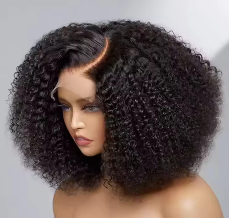 Bob 180 Density Virgin Curly HD Full Lace Frontal Wig Natural Human Hair