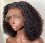 Bob 180 Density Virgin Curly HD Full Lace Frontal Wig Natural Human Hair