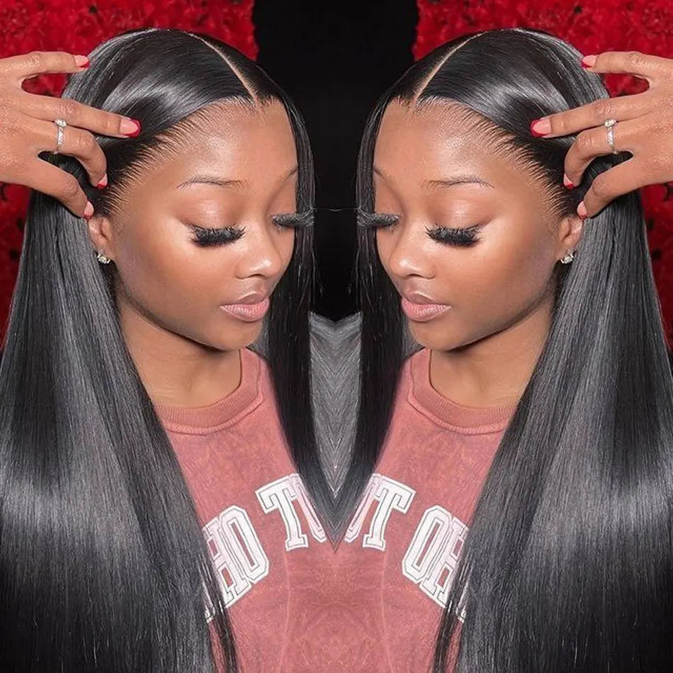 100% Real Human Bone Straight Lace Front Wig | Glueless Full Hd Lace Frontal Wig