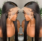 100% Real Human Bone Straight Lace Front Wig | Glueless Full Hd Lace Frontal Wig