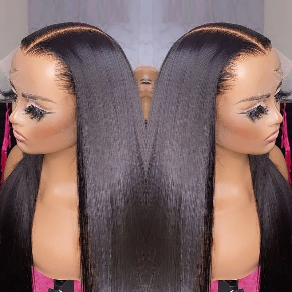 100% Real Human Bone Straight Lace Front Wig | Glueless Full Hd Lace Frontal Wig