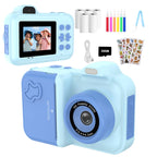 Instant Print Camera – HD Dual Lens, 16x Zoom, 1080P Video, MP3, Games & Instant Printing – Perfect Creative Gift for Kids
