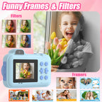 Instant Print Camera – HD Dual Lens, 16x Zoom, 1080P Video, MP3, Games & Instant Printing – Perfect Creative Gift for Kids