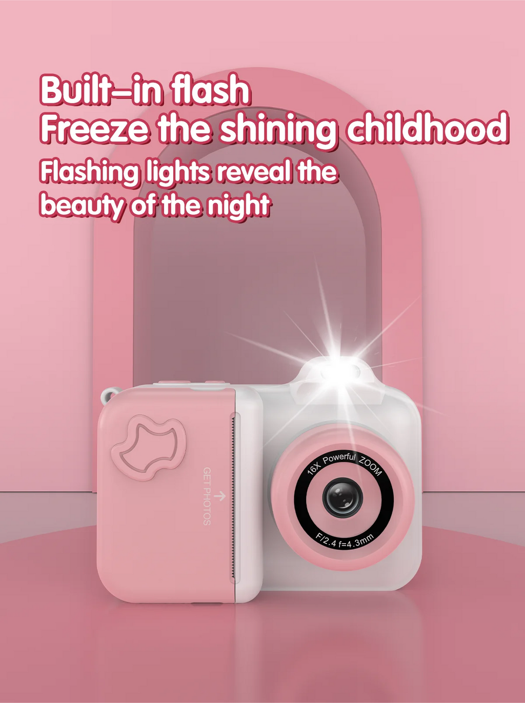 Instant Print Camera – HD Dual Lens, 16x Zoom, 1080P Video, MP3, Games & Instant Printing – Perfect Creative Gift for Kids