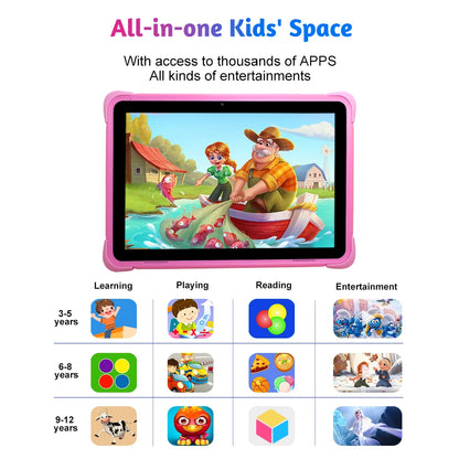 10.1 Inch Children Tablets Android 12 Quad Core 4GB 64GB WIFI