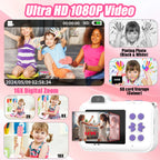 Instant Print Camera – HD Dual Lens, 16x Zoom, 1080P Video, MP3, Games & Instant Printing – Perfect Creative Gift for Kids