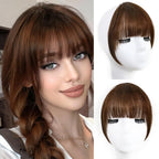 100% Human Hair Clip-In Bangs with Sideburns – Natural Blunt Fringe, Real Remy Hair, Easy Clip Attachment, Instantly Transforms Your Look