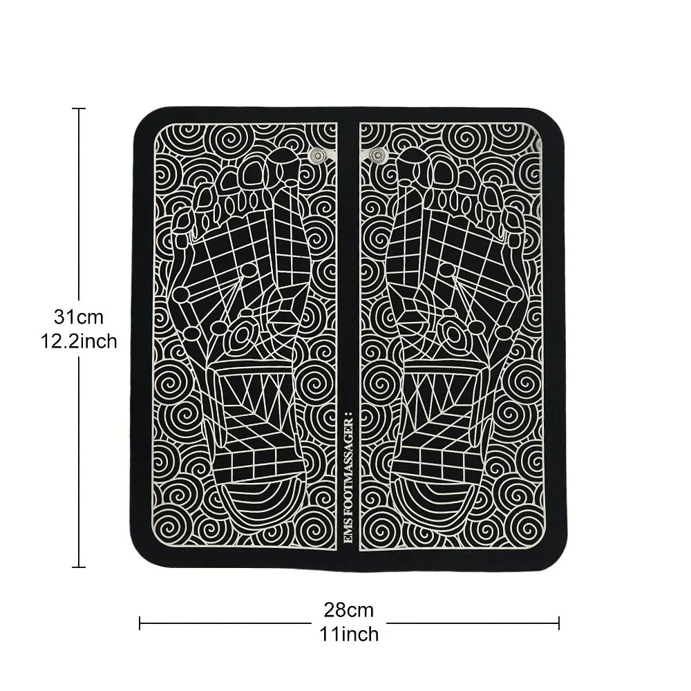 Electric Foot Massager Pad | Muscle Relaxation & Circulation | Portable Rechargeable Massage Mat