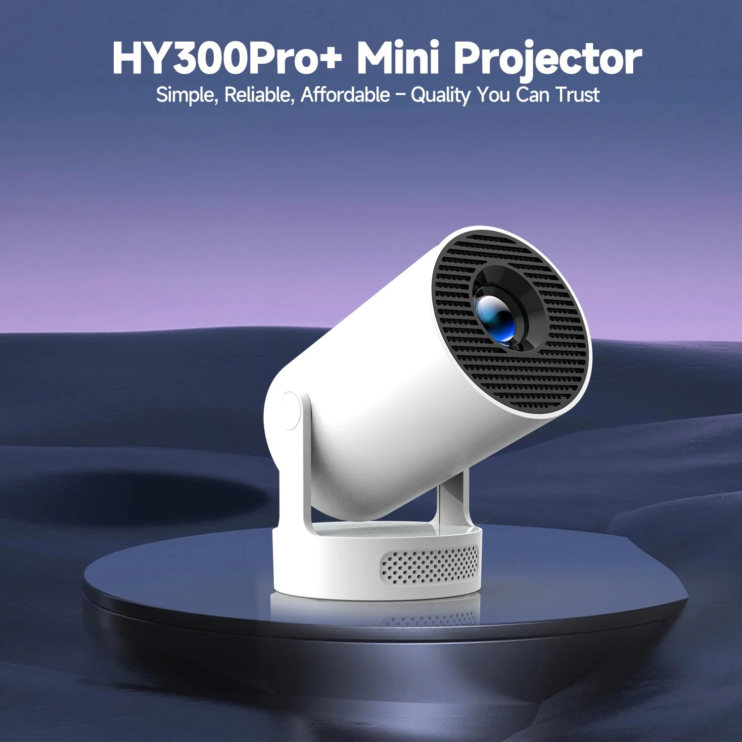 Portable Smart Mini Projector | Android 11 | HD 720P Native | 4K Input Support | Wi-Fi & Bluetooth | Home & Outdoor