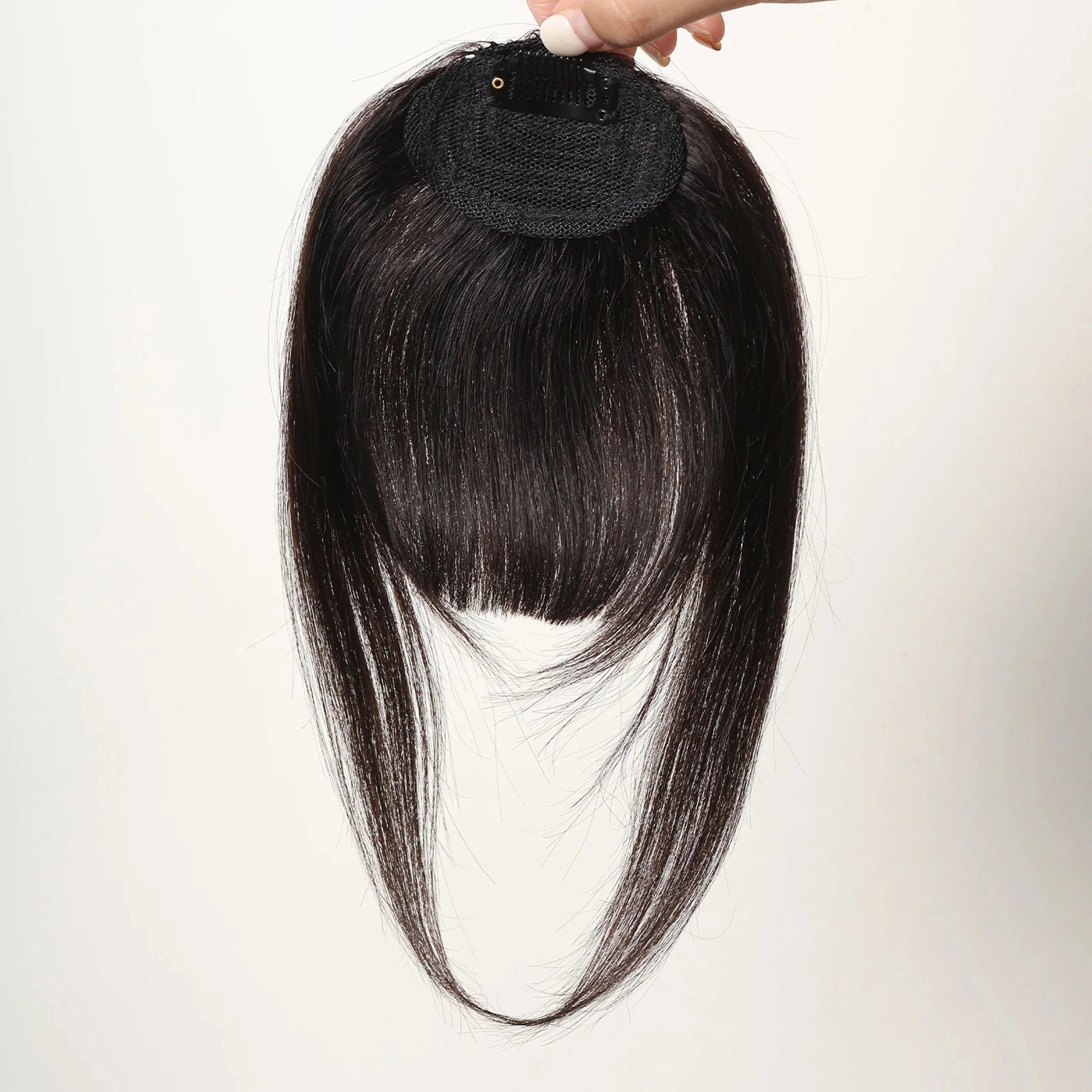 100% Human Hair Clip-In Bangs with Sideburns – Natural Blunt Fringe, Real Remy Hair, Easy Clip Attachment, Instantly Transforms Your Look