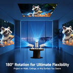 Portable Smart Mini Projector | Android 11 | HD 720P Native | 4K Input Support | Wi-Fi & Bluetooth | Home & Outdoor