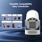 Portable Smart Mini Projector | Android 11 | HD 720P Native | 4K Input Support | Wi-Fi & Bluetooth | Home & Outdoor