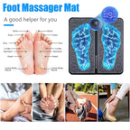 Electric Foot Massager Pad | Muscle Relaxation & Circulation | Portable Rechargeable Massage Mat
