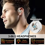 Wireless AI Translation Earbuds | Real-Time Voice Translator | 140 Languages | Bluetooth Headphones for Travel