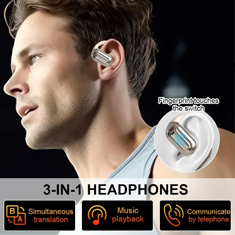 Wireless AI Translation Earbuds | Real-Time Voice Translator | 140 Languages | Bluetooth Headphones for Travel