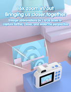 Instant Print Camera – HD Dual Lens, 16x Zoom, 1080P Video, MP3, Games & Instant Printing – Perfect Creative Gift for Kids