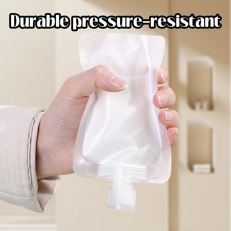 12 Counts Reusable Plastic Pouches, Travel-Friendly Drink Containers