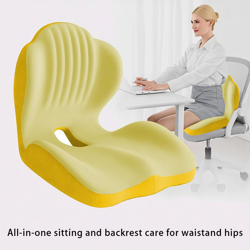 Anti-Slip Memory Foam Seat Cushion, Office and Driving Back Support Cushion, Ergonomic Design, Helps Relieve Body Support Pressure, Priced under $50.