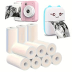 10 Rolls Kids Instant Camera Thermal Paper – Zero Ink, Quick-Dry, Easy Replacement Rolls for Printing Fun, School & Parties