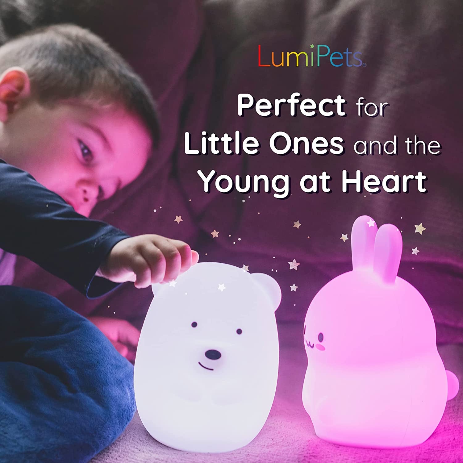 Pepper the Puppy Dog Squishy Silicone Night Light for Kids | Cute Night Light with Remote & Touch Control for Baby & Toddler Bedrooms | Color Changing Animal Lamp | Soft Portable Nightlight