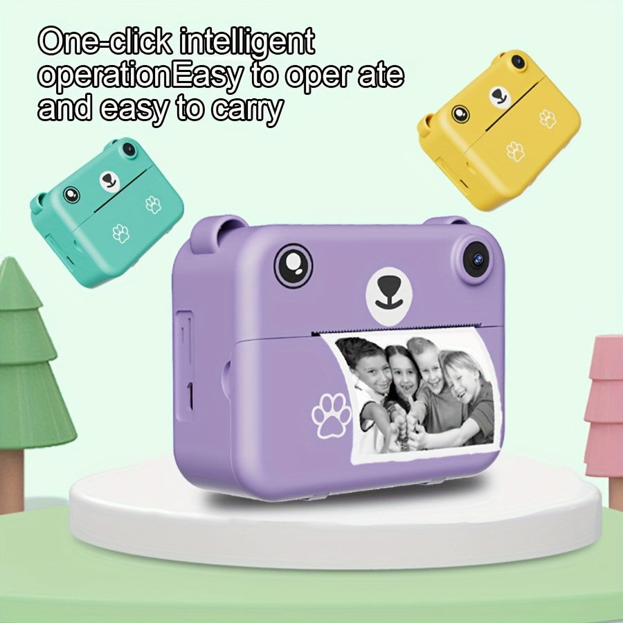 Mini Instant Print Camera for Kids – Thermal Printer, USB Rechargeable, Birthday Gift Set